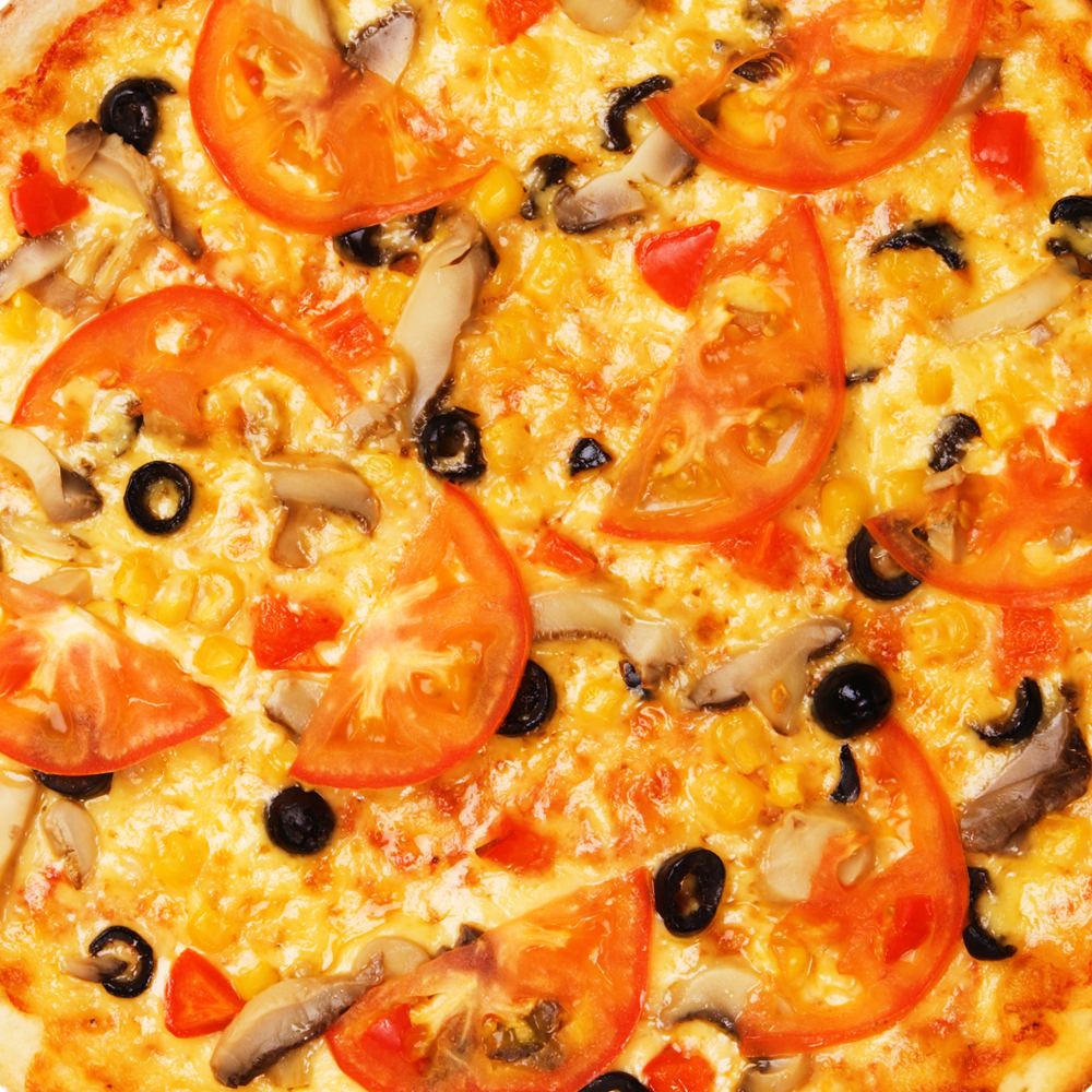 Whole Pizza With Tomatos