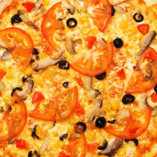 Whole Pizza With Tomatos